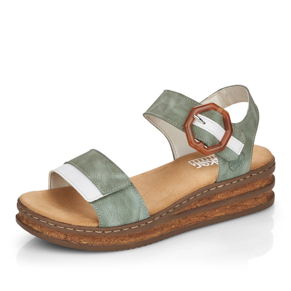 detail Dámské sandály RIEKER 62963-52 zelená S3