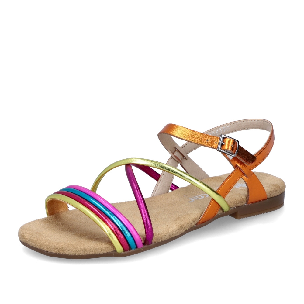 detail Dámské sandály RIEKER 65263-90 oranžová S4