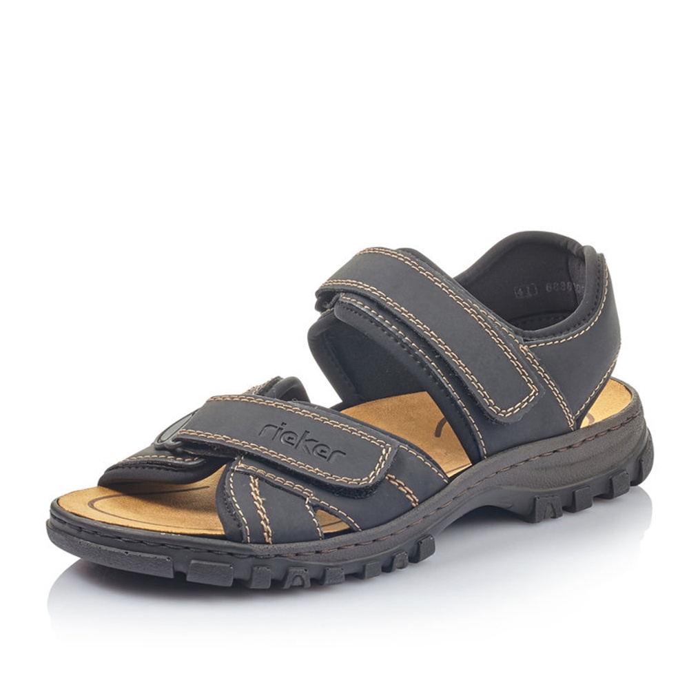 detail Pánské sandály RIEKER 25051-01 černá S4