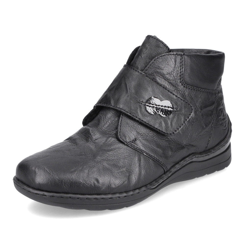 detail Dámská kotníková obuv RIEKER 48984-01 černá W3