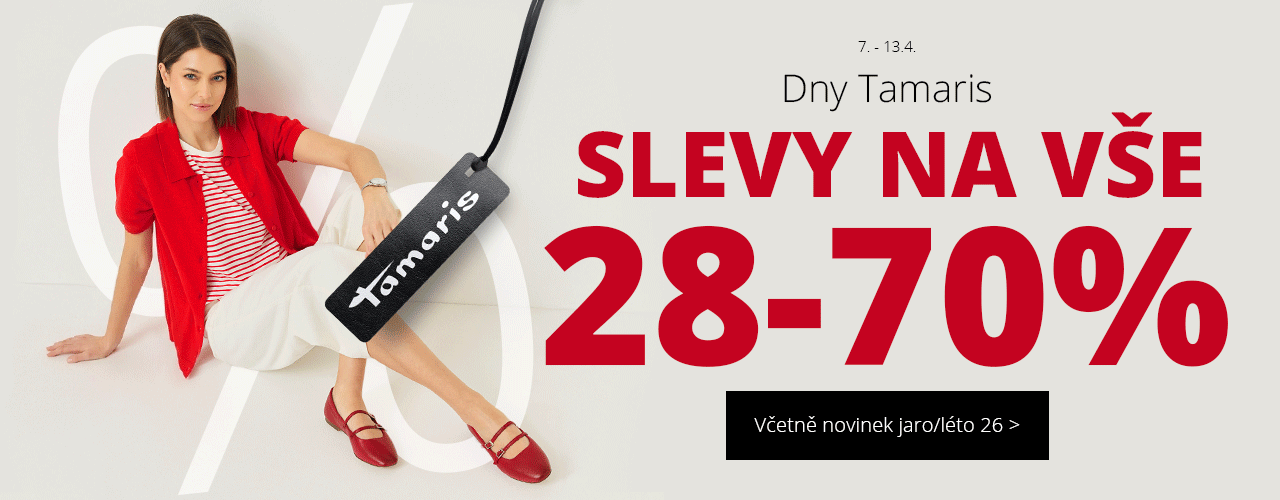 Dny Tamaris Slevy na vše 28-70 % Dny Tamaris Slevy na vše 28-70 %