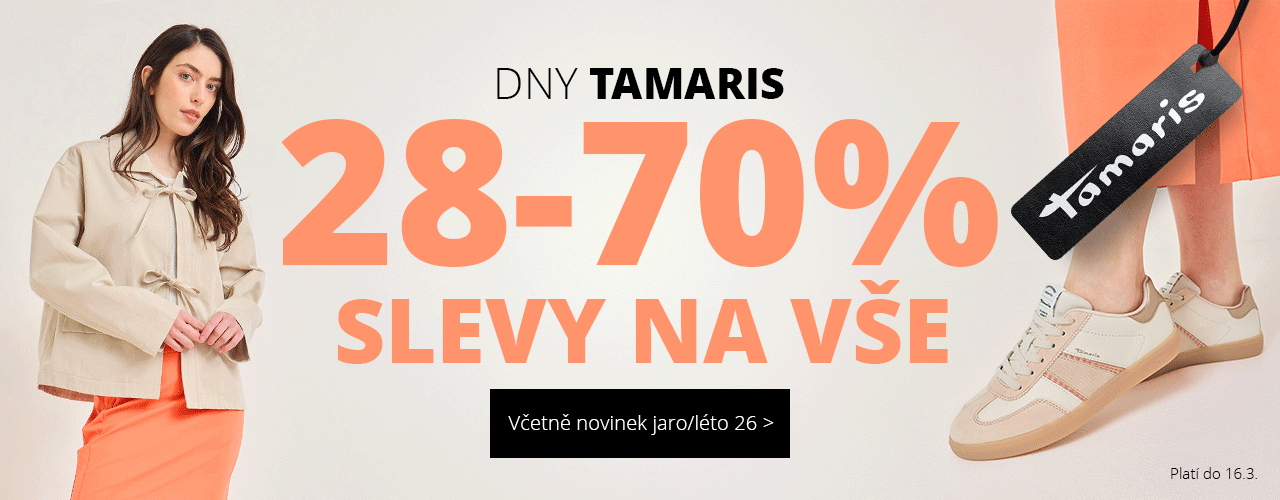 Dny Tamaris Slevy na vše 28-70 % Dny Tamaris Slevy na vše 28-70 %