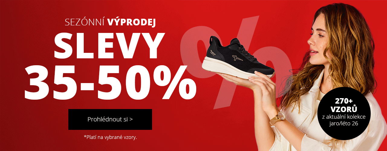 Sezónní výprodej 35-50 % na vybrané vzory Sezónní výprodej 35-50 % na vybrané vzory